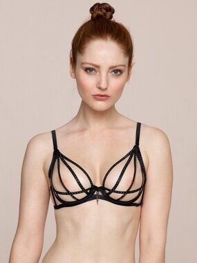Agent Provocateur RUBI Bra NWT Black & Nude VERY RARE! [A3]
